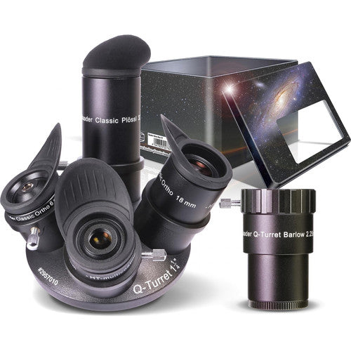 Baader Q-Turret Eyepiece Set (Eyepiece Revolver, 4x Classic Ortho, 1x Q-Barlow 2.25x)