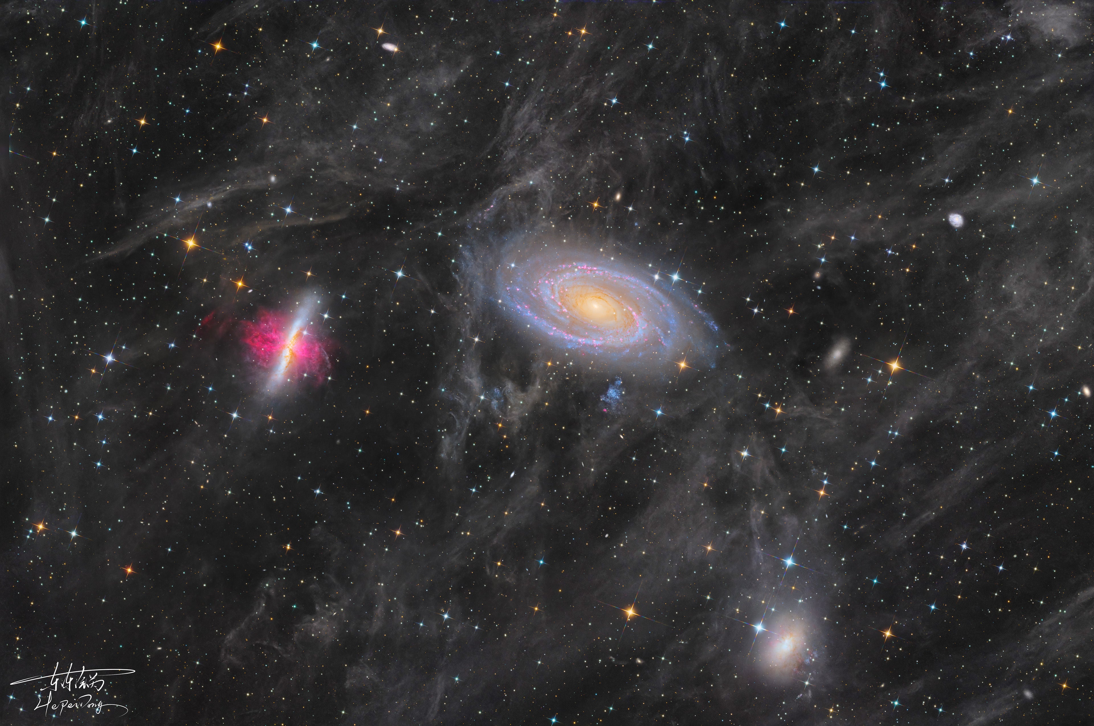 Askar SQA130 - sample image: M81 M82 Caldwell 48, SQA130 + ZWO ASI2600MM Pro