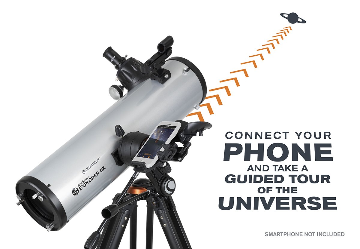 Celestron StarSense Explorer DX 130AZ Smartphone App-enabled Newtonian Reflector Telescope