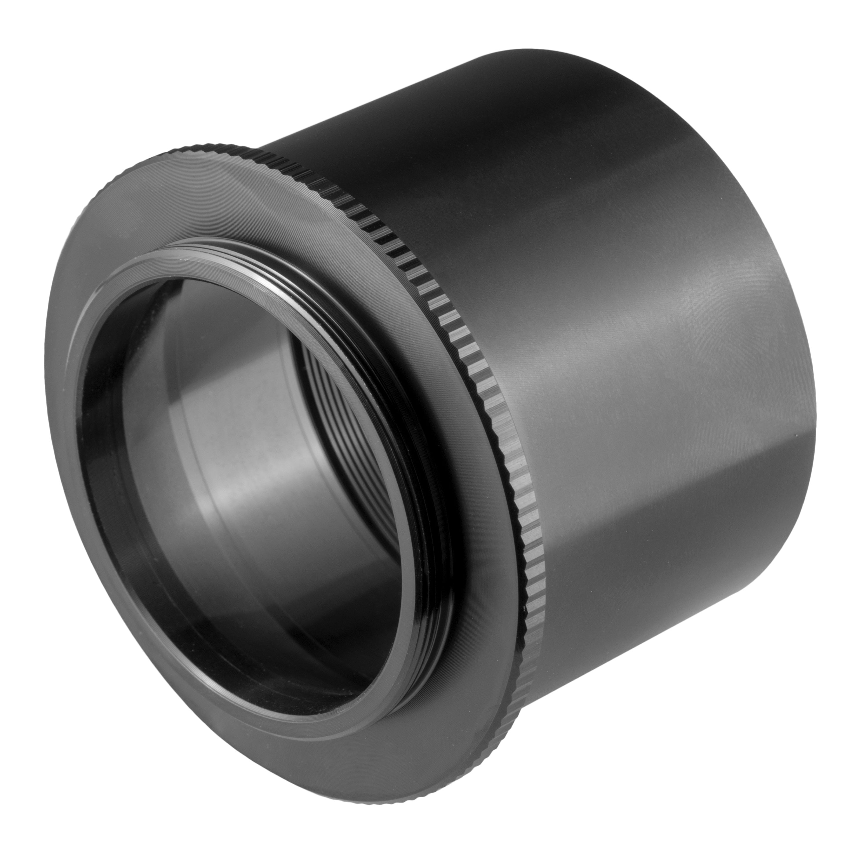Second view of the 2-inch T2 camera adapter showing the opposite end and the internal threading