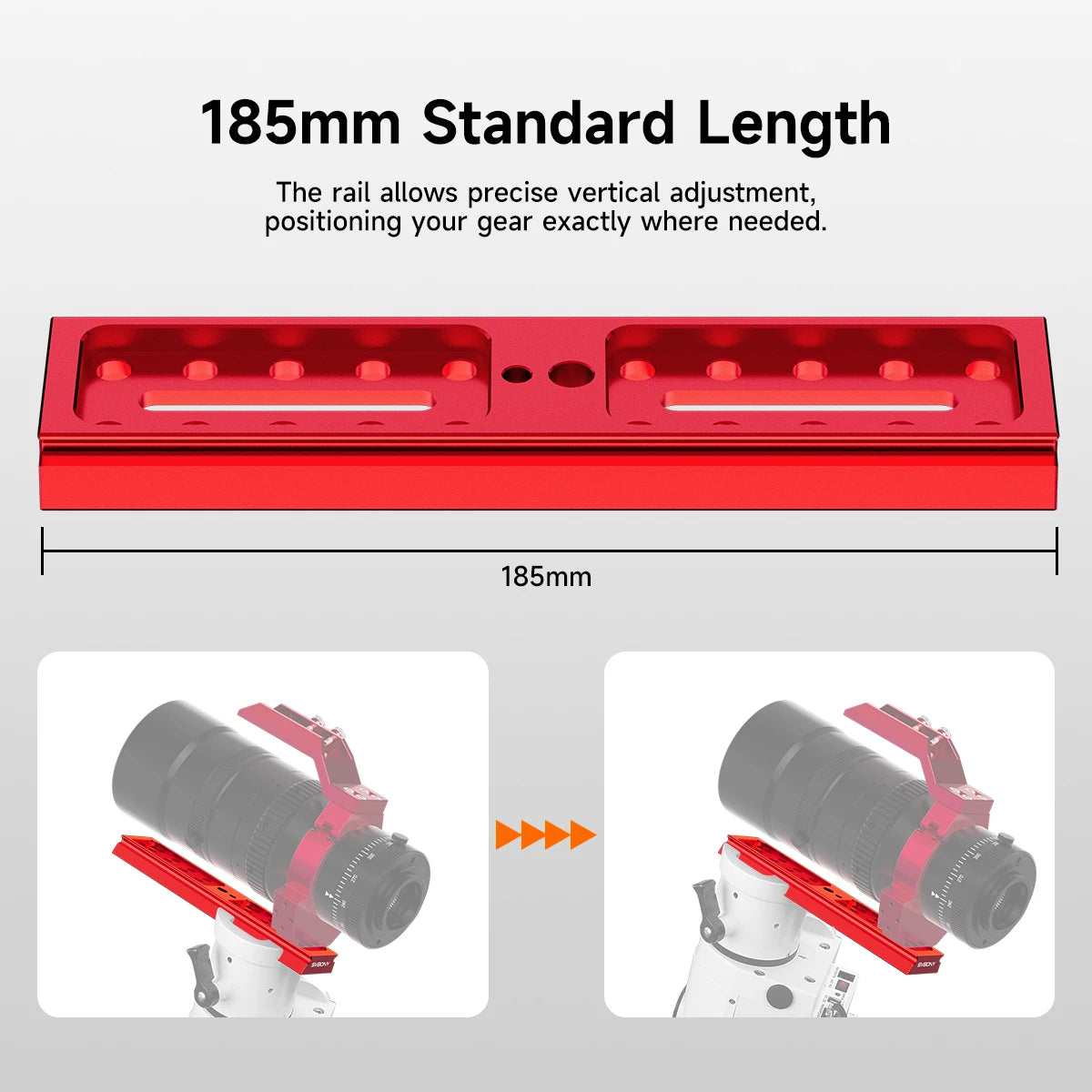 SVBONY SV239 double-sided Vixen and Arca-Swiss dovetail plate for mounting telescope tube rings