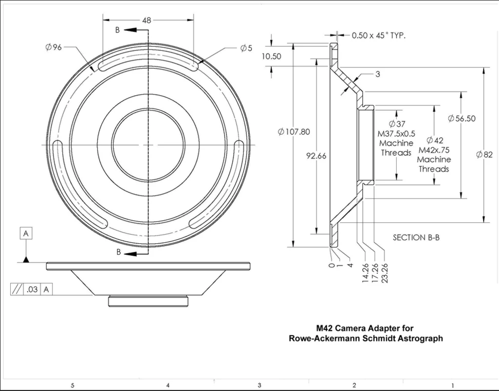 CGX 1100 ROWE-ACKERMANN SCHMIDT ASTROGRAPH (RASA) EQUATORIAL TELESCOPE