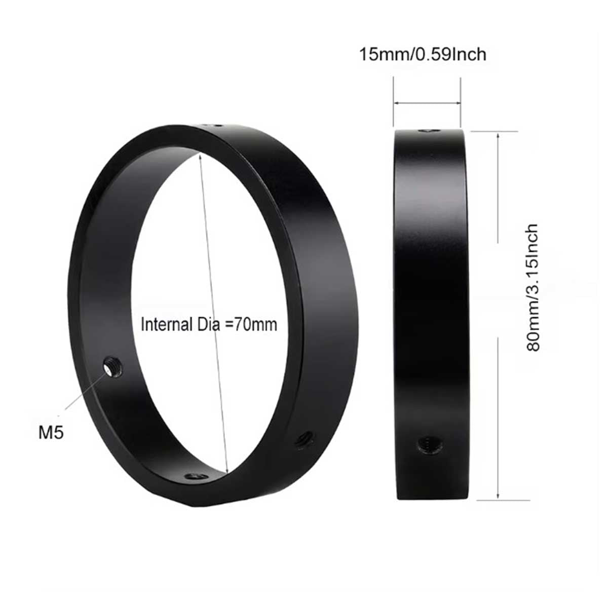 SVBONY SV116 guide scope rings detail for autoguiding