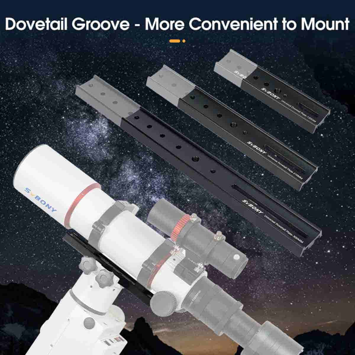 SVBONY SV219 dovetail plate anodized aluminium detail