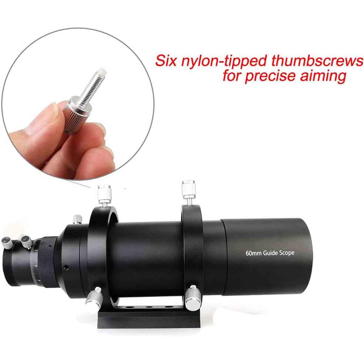 SVBONY SV106 60mm f/4 guide scope with helical focuser for autoguiding deep-sky astrophotography