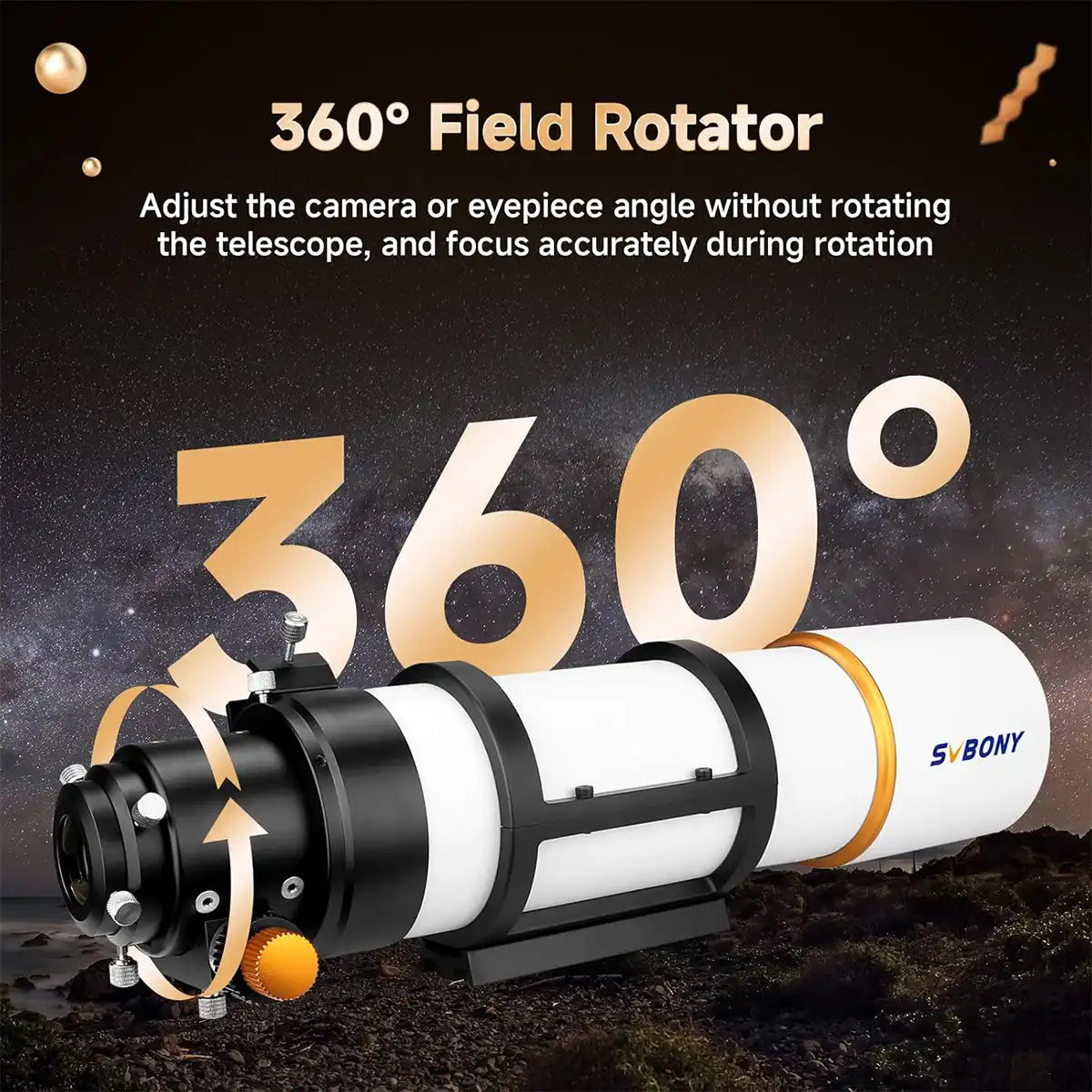 SVBONY SV48P 90mm achromatic refractor OTA for visual observing