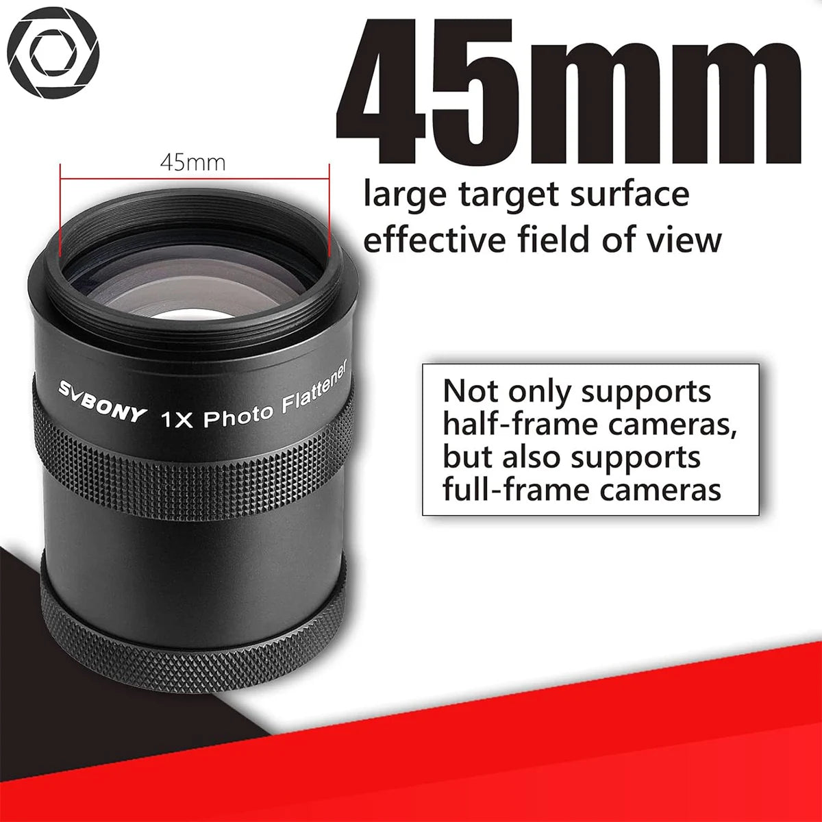 SVBONY SV209 1.0x field flattener for SV550 80 f/6 full-frame deep-sky astrophotography