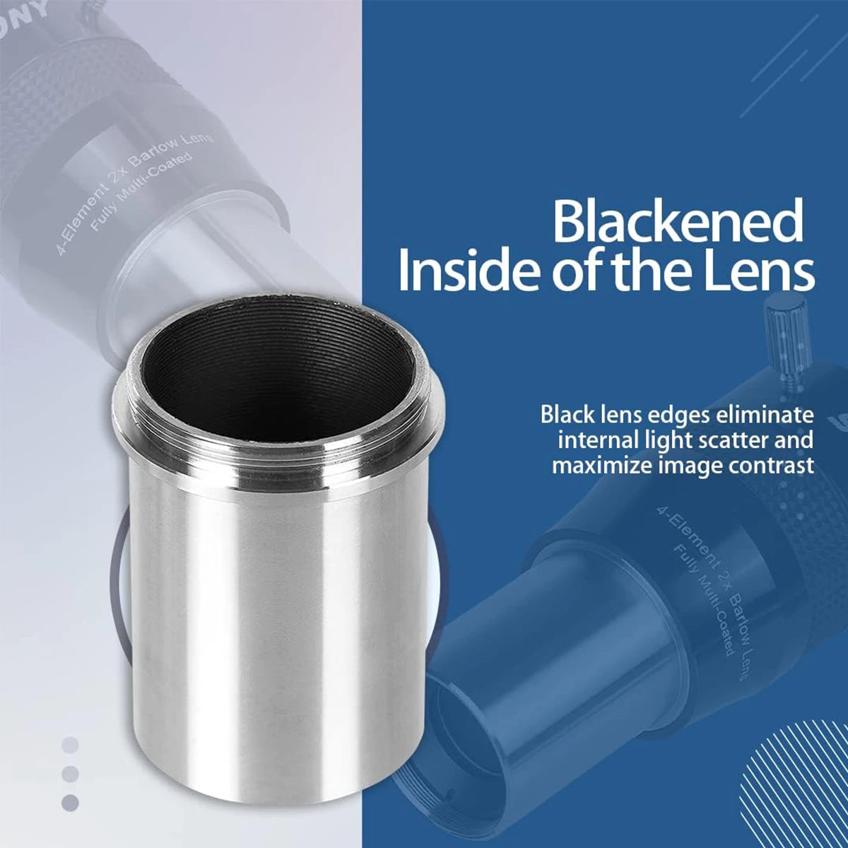 SVBONY SV216 2x Barlow lens dimensions