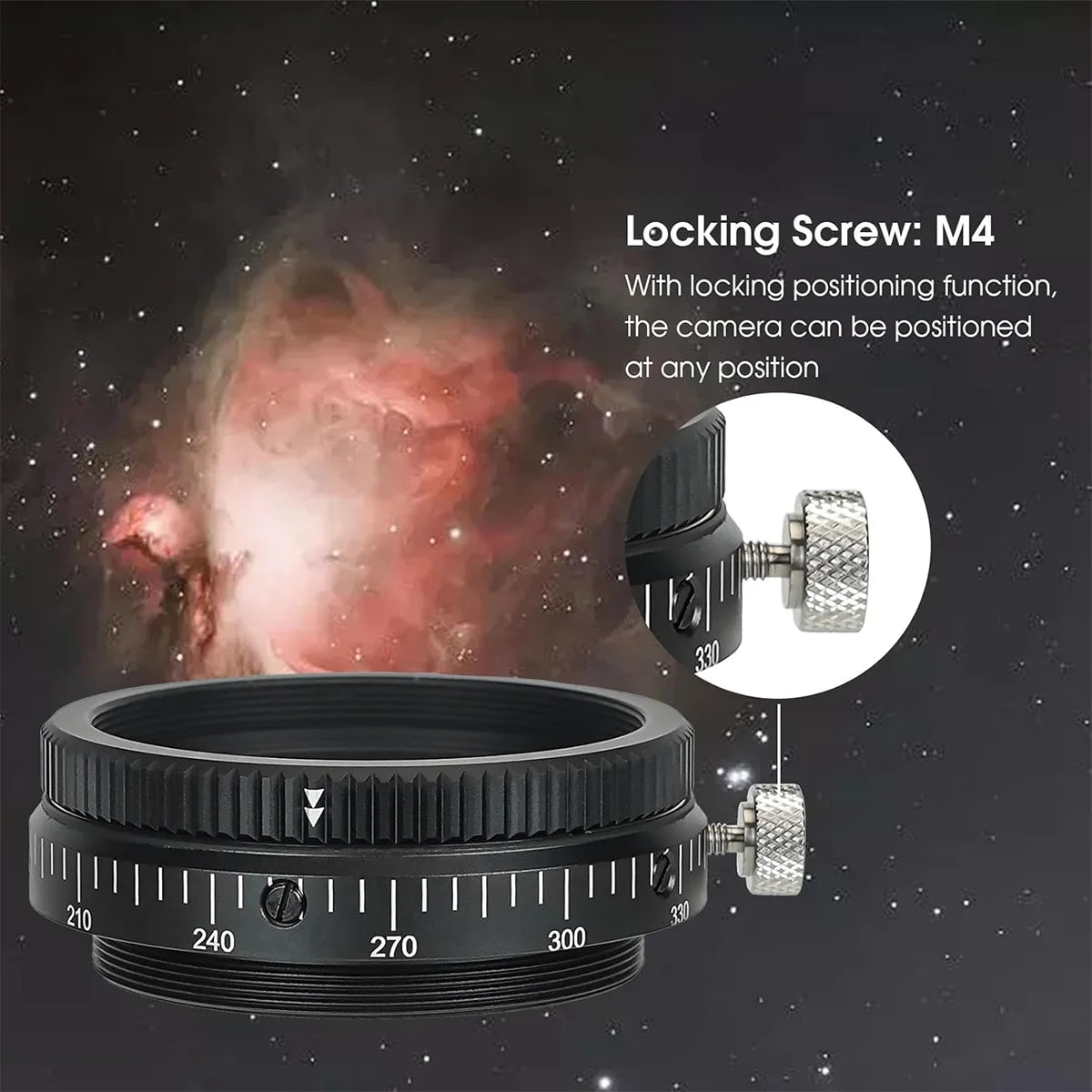 SVBONY SV210 M63 360 degree camera angle adjuster for SV550 80 f/6 deep-sky astrophotography