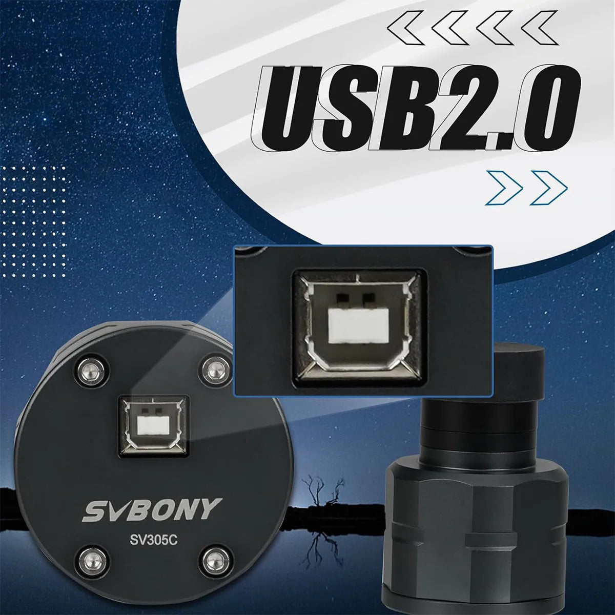 SVBONY SV305C colour planetary astronomy camera with Sony IMX662 sensor for lunar and planetary imaging