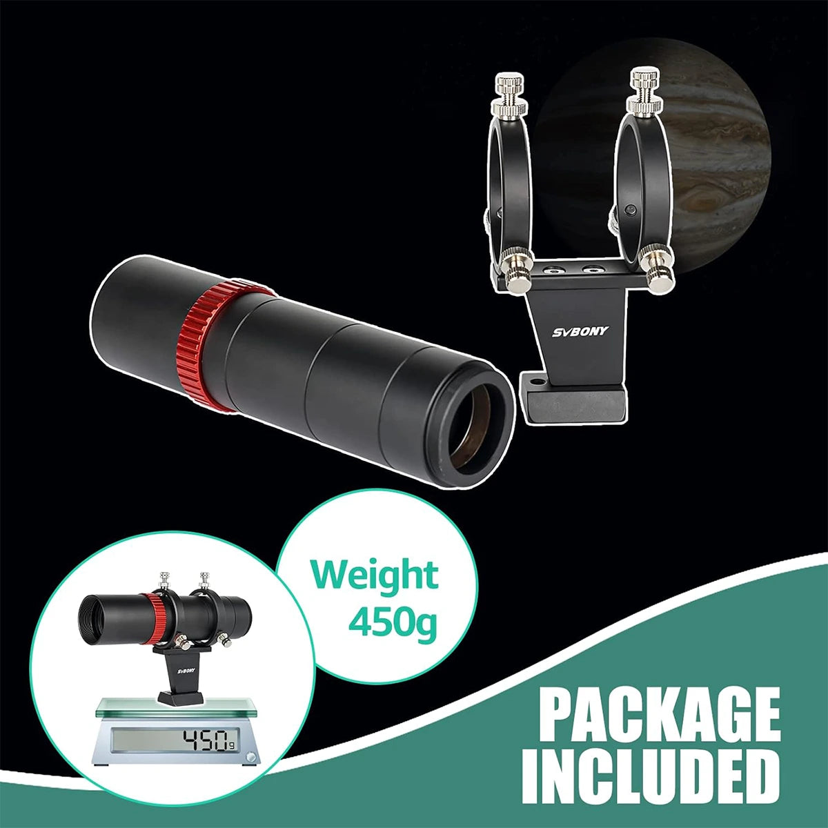SVBONY SV165 40mm f/4 mini guide scope for autoguiding deep-sky astrophotography