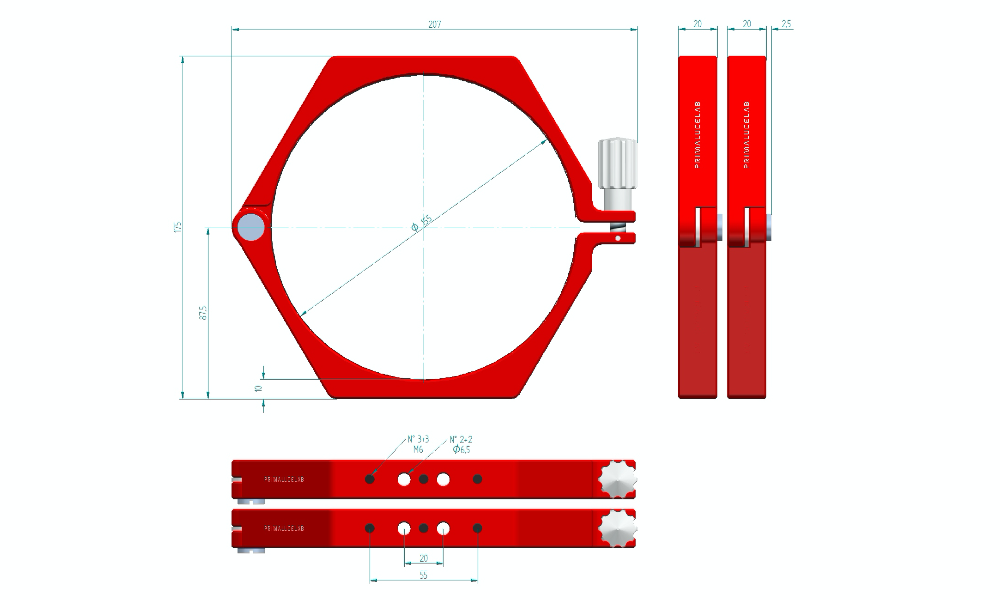Primaluce Lab 155mm PLUS support rings