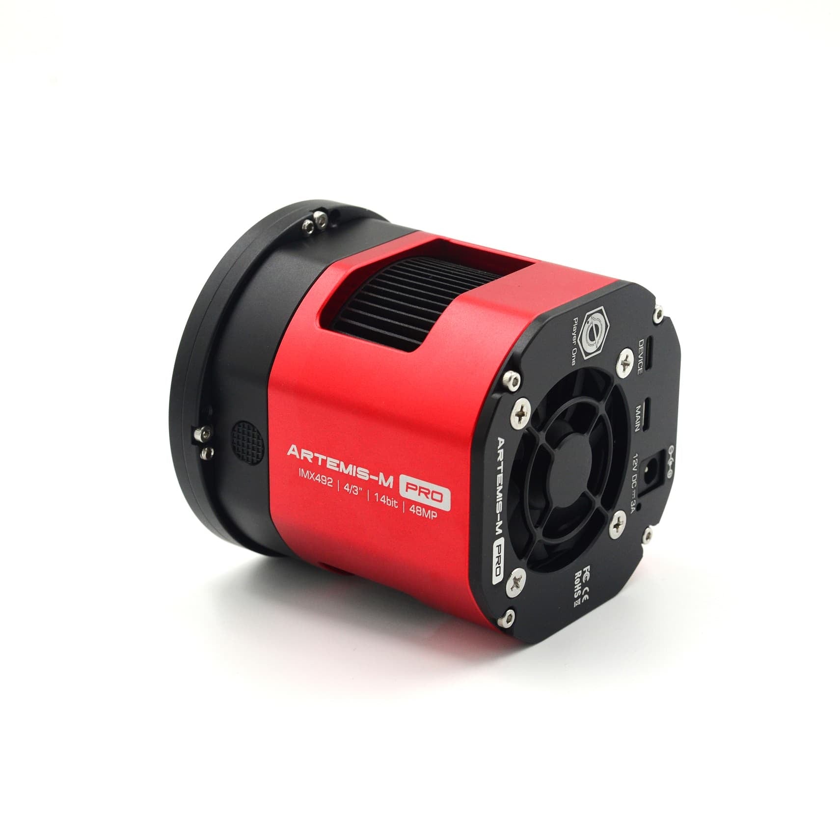 Player One Astronomy Artemis-M Pro monochrome cooled camera with sensor tilt plate for deep-sky imaging