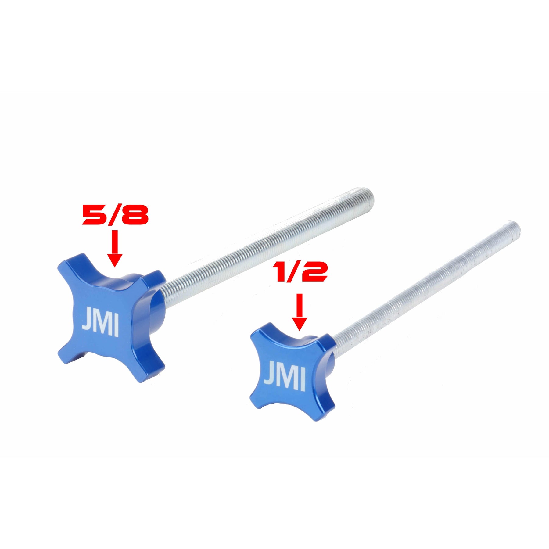 JMI leveling screw diameter comparison for Universal Wheeley Bars