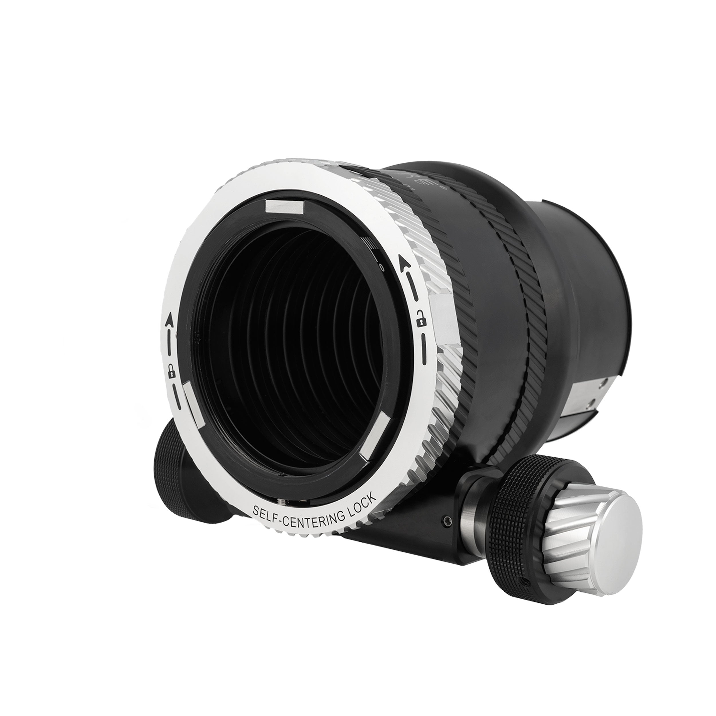 3-inch focuser draw tube with M82 x 1.25 thread and internal baffles