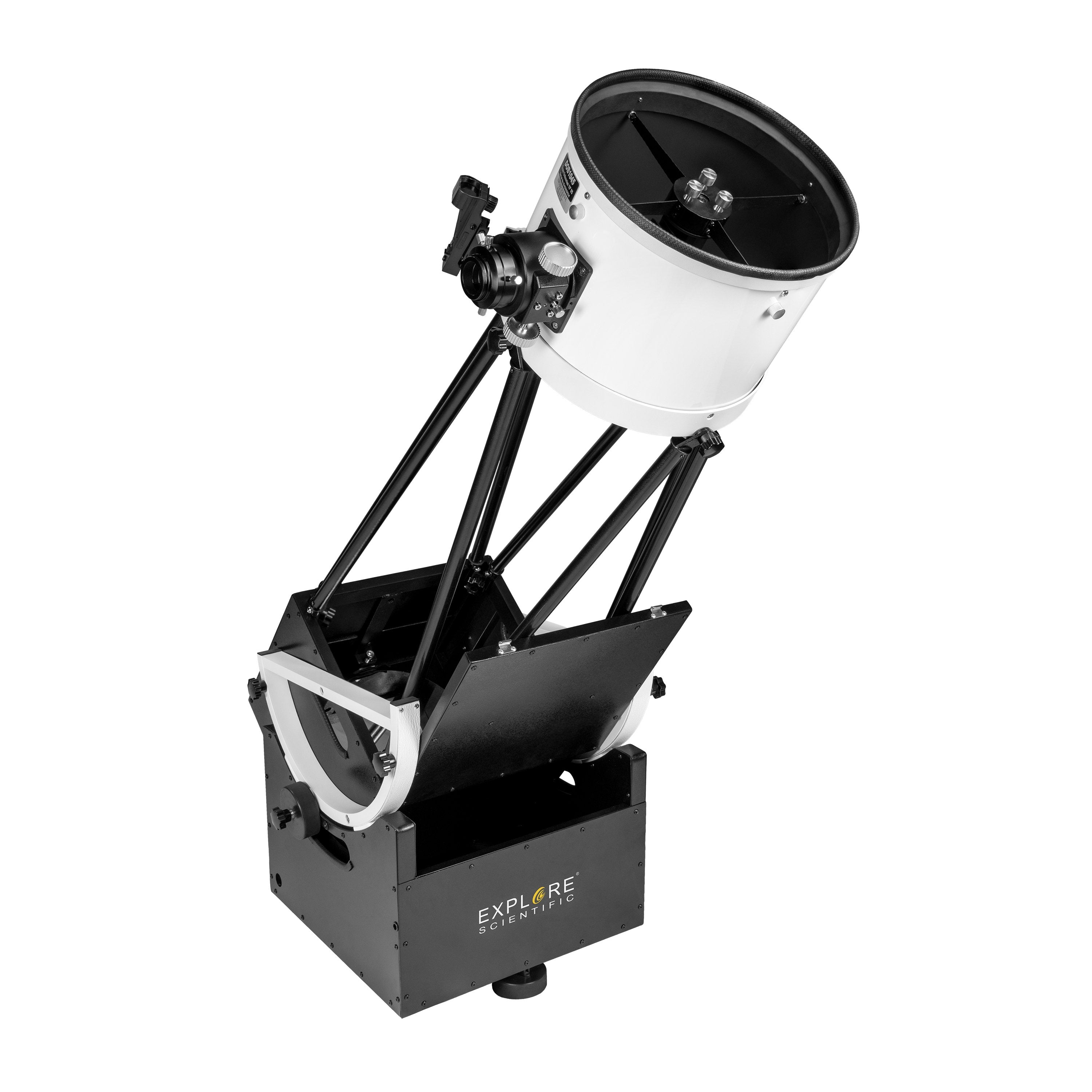 Explore Scientific 10-inch f/5 hybrid truss tube Dobsonian telescope assembled