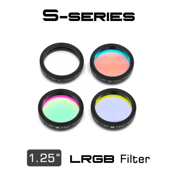 Player One 1.25 inch LRGB filter set for monochrome color astrophotography