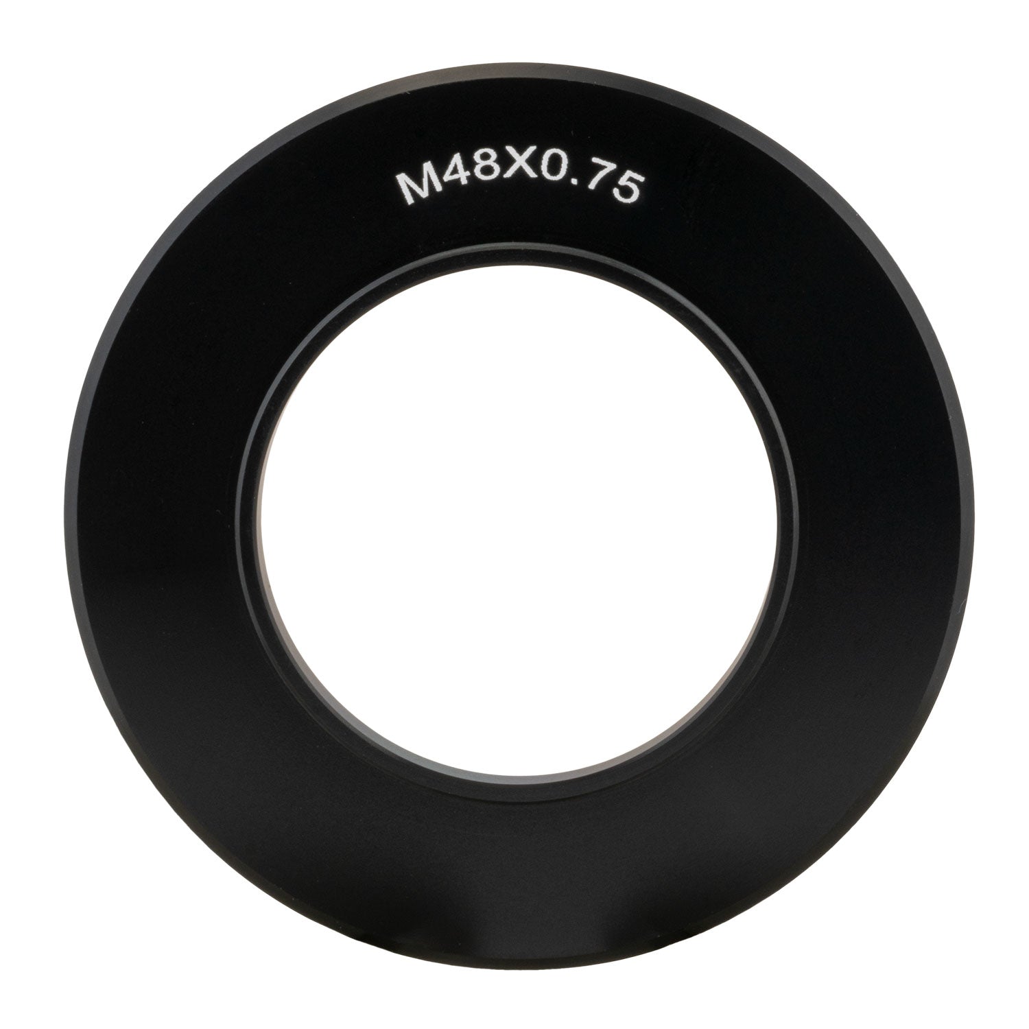 Second view of the M48 adapter showing the wide M48 x 0.75 camera thread