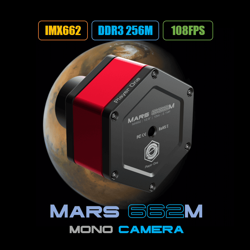 Player One Mars 662M monochrome planetary astronomy camera