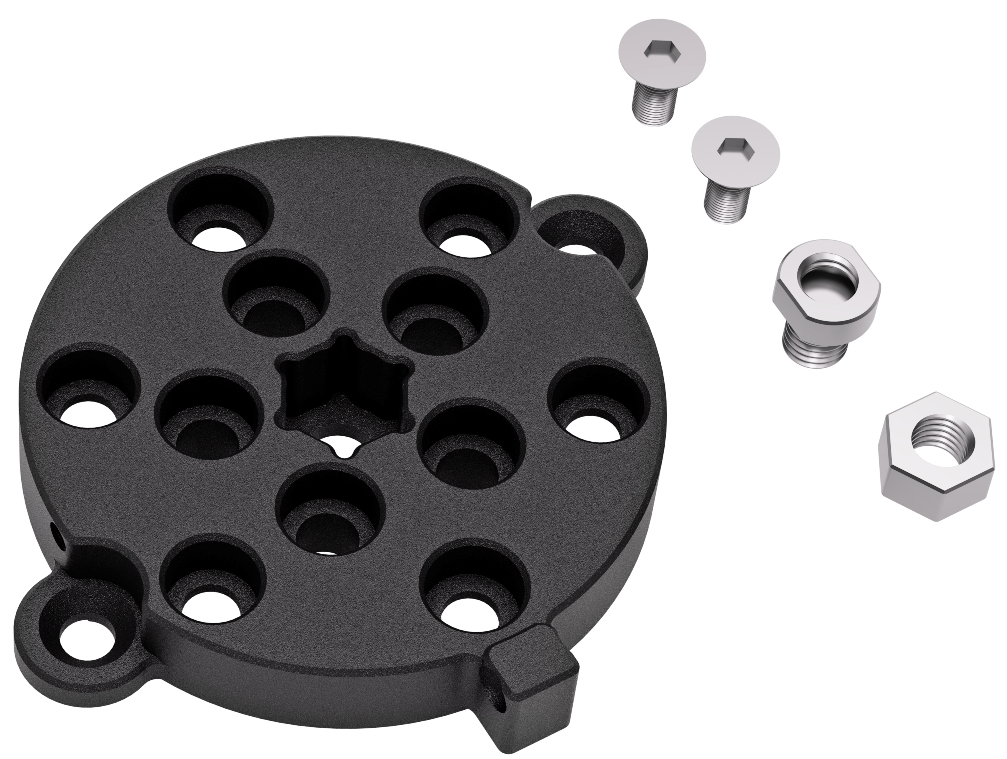 Pegasus Astro Celestron AVX mount adapter plate for fitting a NYX harmonic mount head to an AVX tripod