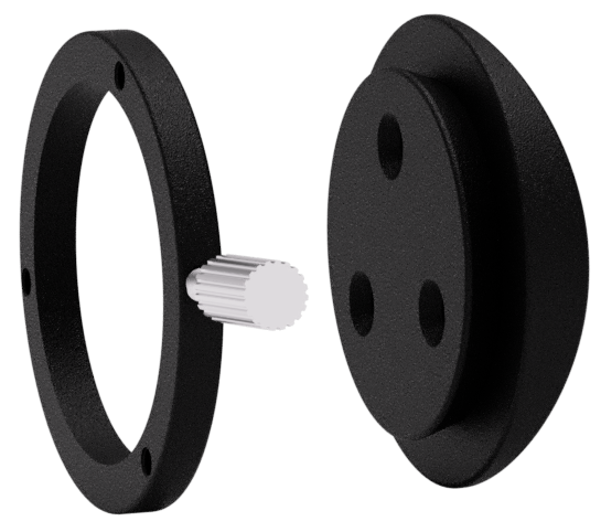 Pegasus Astro detachable PoleMaster adapter for polar aligning the NYX-101 and NYX-88 harmonic telescope mounts