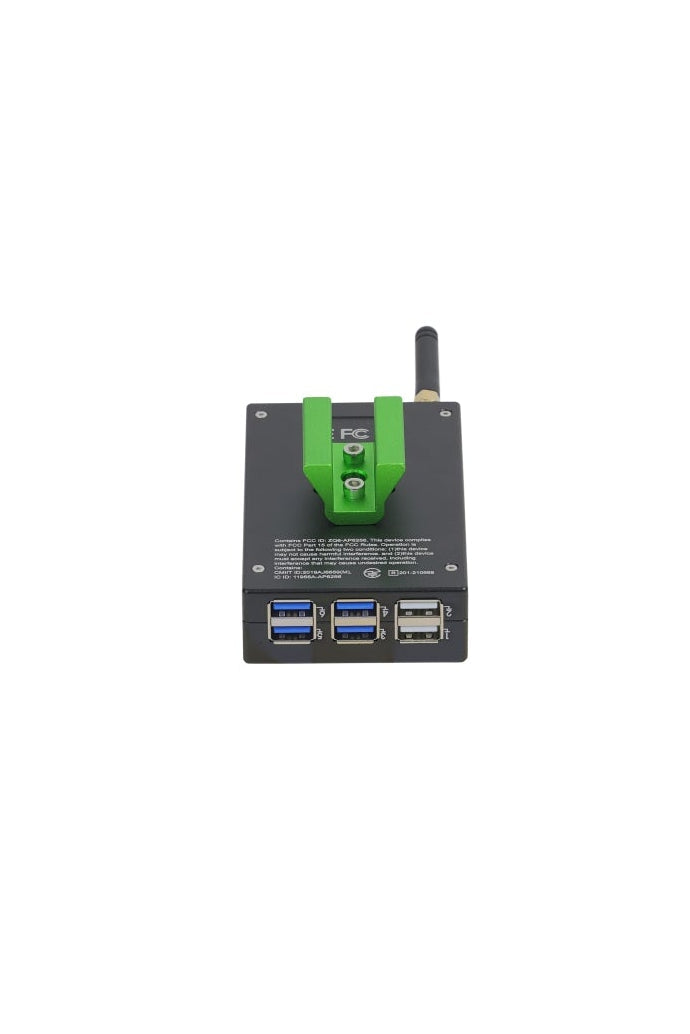 Sky-Watcher SynLink Universal Astroimaging Controller with dovetail mounting foot, rear view, for telescope finder shoe mounting