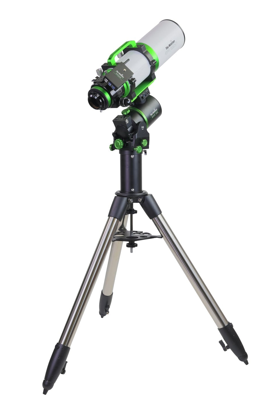 Sky-Watcher SynLink Universal Astroimaging Controller on a complete imaging rig, right rear view, for telescope and camera control