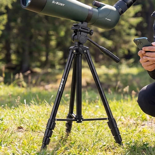 SVBONY SV101 aluminium travel tripod with pan-tilt head for travel observing