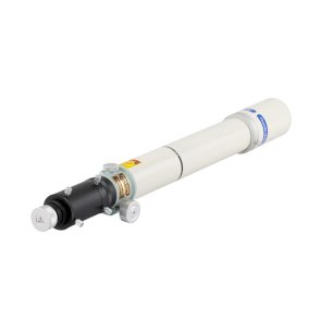 Takahashi FOA-60Q refractor optical tube, side view showing extended drawtube