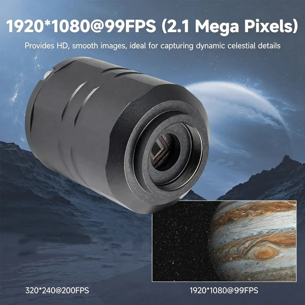 SVBONY SV305C Pro colour guide camera with Sony IMX662 sensor for autoguiding and planetary imaging
