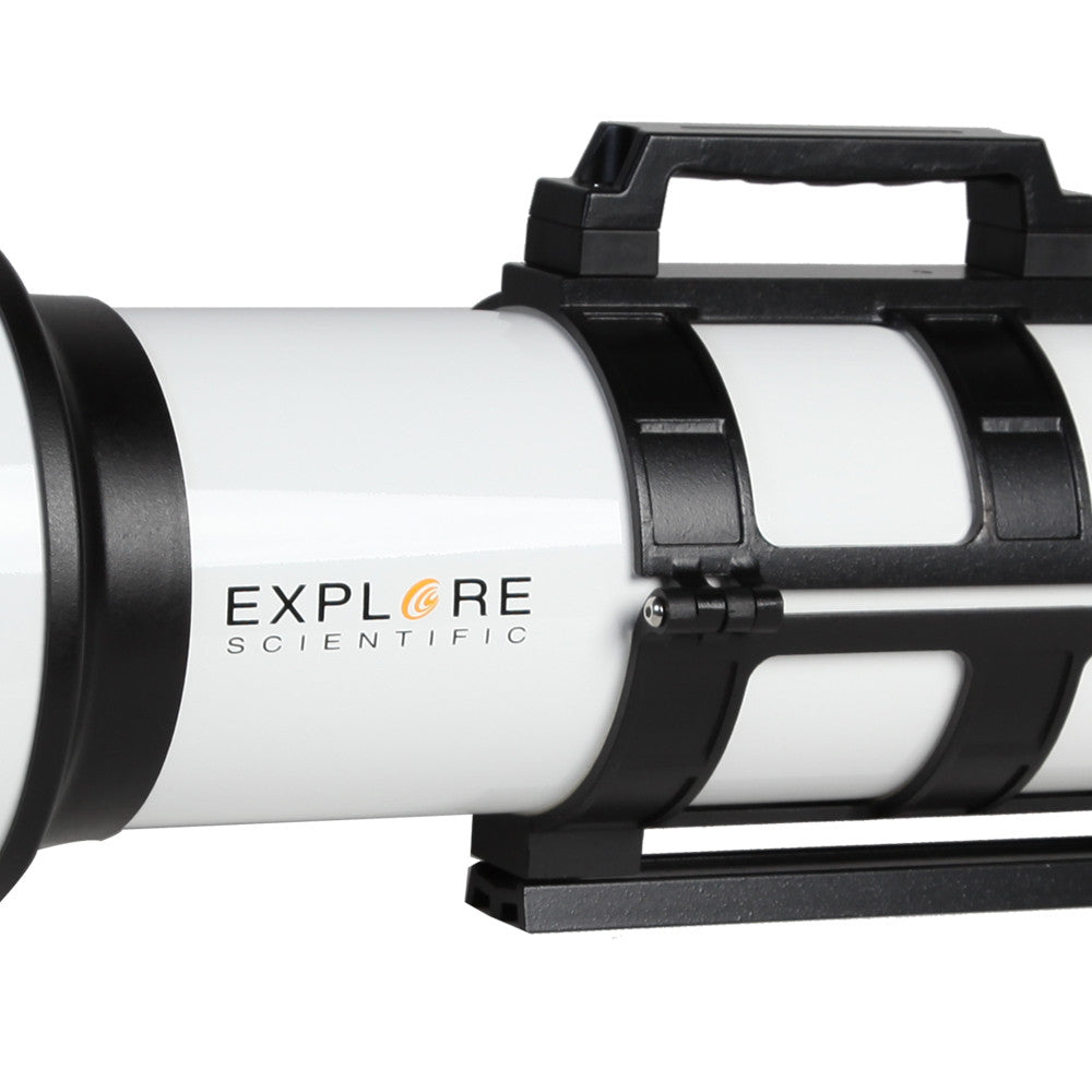 Explore Scientific AR152 refractor 2-inch dual-speed focuser and dielectric diagonal detail