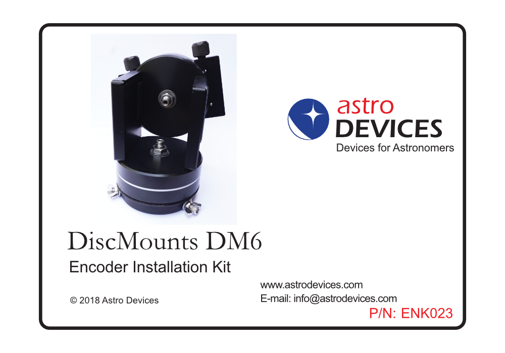 Astro Devices DiscMounts DM6 encoder kit box label