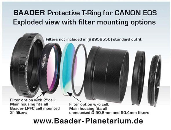Baader zero-tolerance protective Canon DSLR T-Ring T-2/M48 and 2"