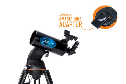 Celestron Astro Fi 102mm Maksutov-Cassegrain WiFi telescope with smartphone adapter for beginner visual observing