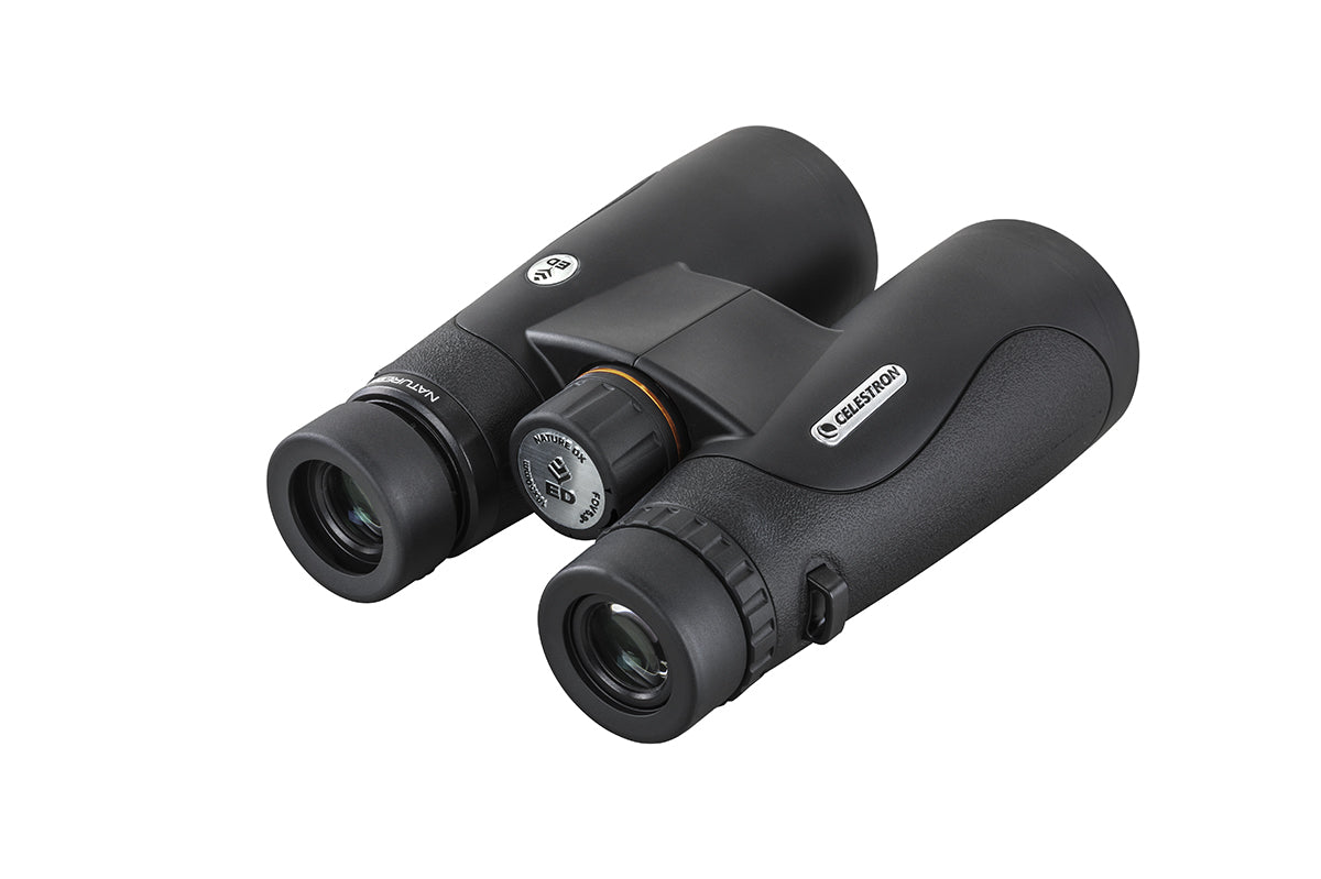 Celestron Nature DX ED 10x50 roof binoculars detail view for stargazing and nature observation