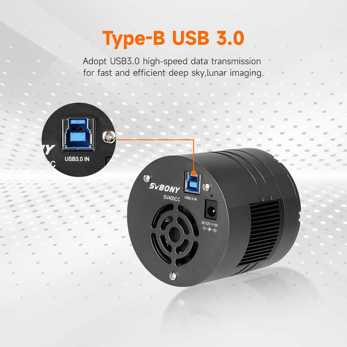SVBONY SV405CC cooled colour OSC astronomy camera with Sony IMX294 sensor for deep-sky astrophotography