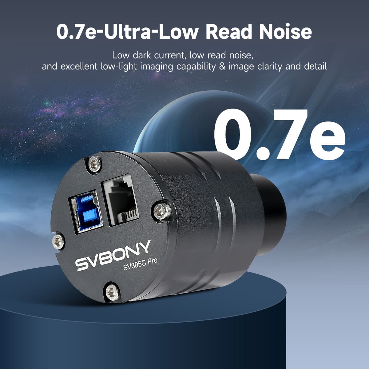 SVBONY SV305C Pro colour guide camera with Sony IMX662 sensor for autoguiding and planetary imaging