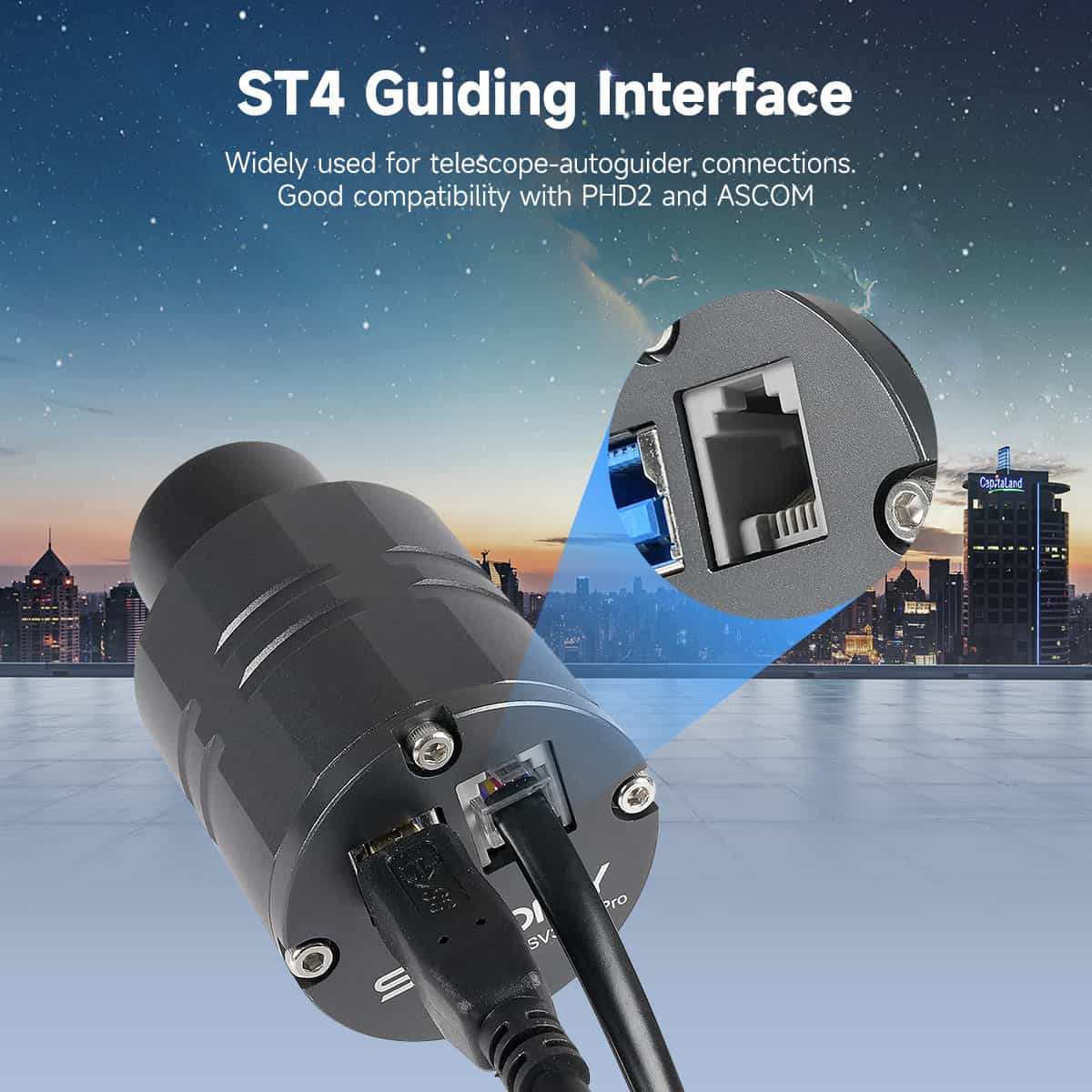 SVBONY SV305C Pro colour guide camera with Sony IMX662 sensor for autoguiding and planetary imaging