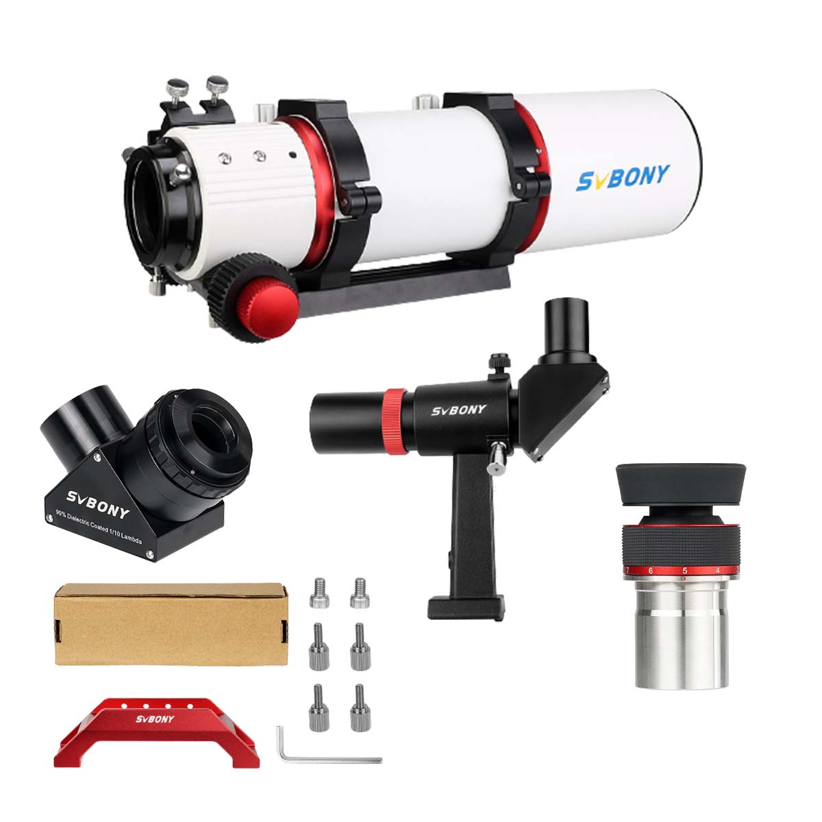 SVBONY SV550 80mm f/6 triplet APO refractor telescope OTA for deep-sky imaging and travel observing