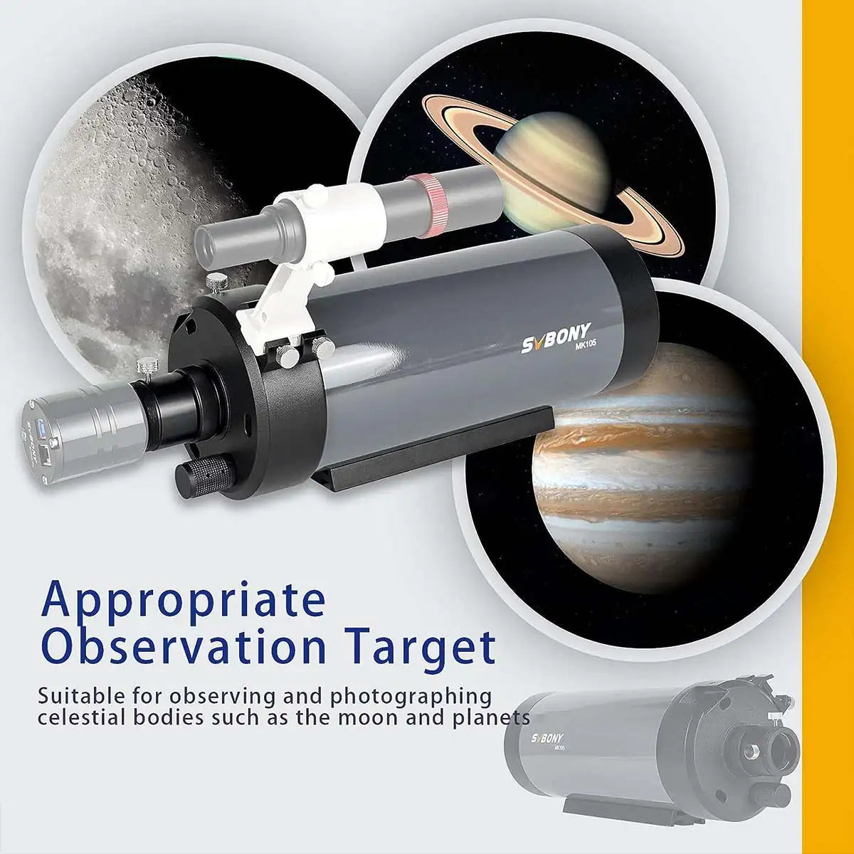 SVBONY MK105 105mm Maksutov-Cassegrain telescope OTA for lunar and planetary observing