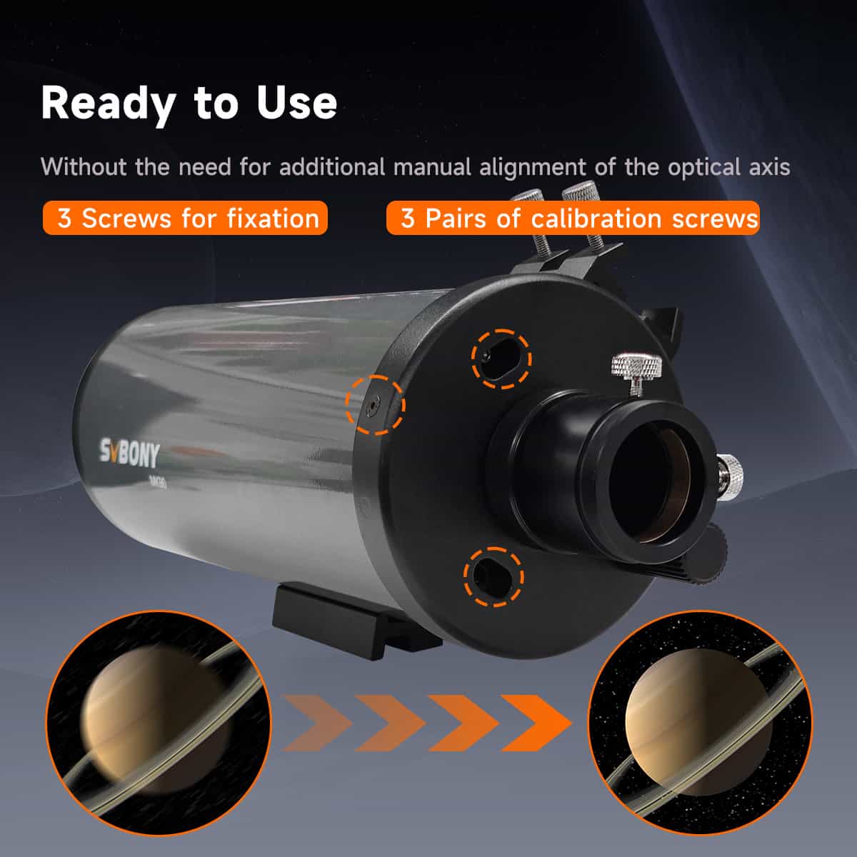 SVBONY MK90 90mm Maksutov-Cassegrain telescope OTA for lunar observing