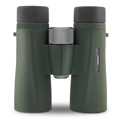 Kowa BD II 8x42 XD binocular front view for birding, wildlife observation, and field use