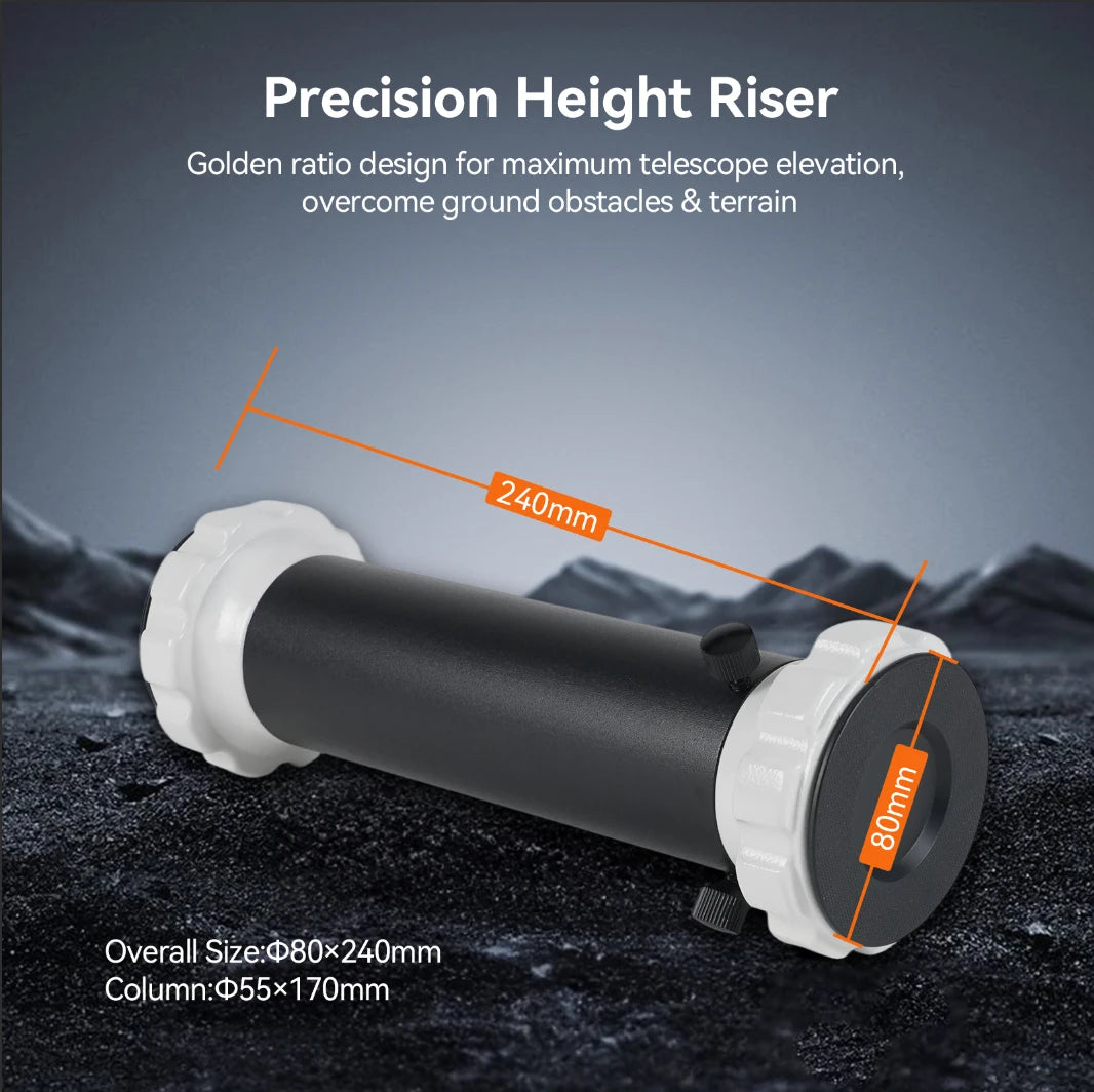 SVBONY SV225H 240mm aluminium tripod riser for alt-azimuth telescope mounts