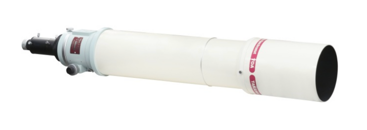 Takahashi TOA-130NFB 130mm f/7.7 triplet apochromatic refractor optical tube assembly, full side profile