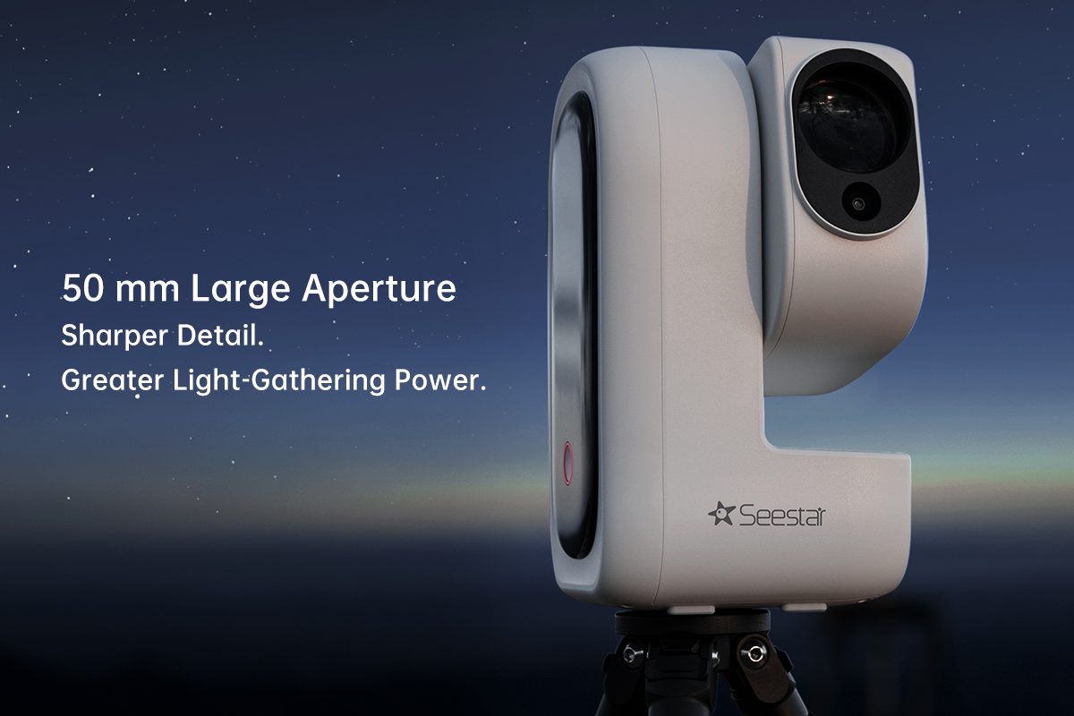 Seestar S50 Pro 50mm large aperture for sharper detail and more light