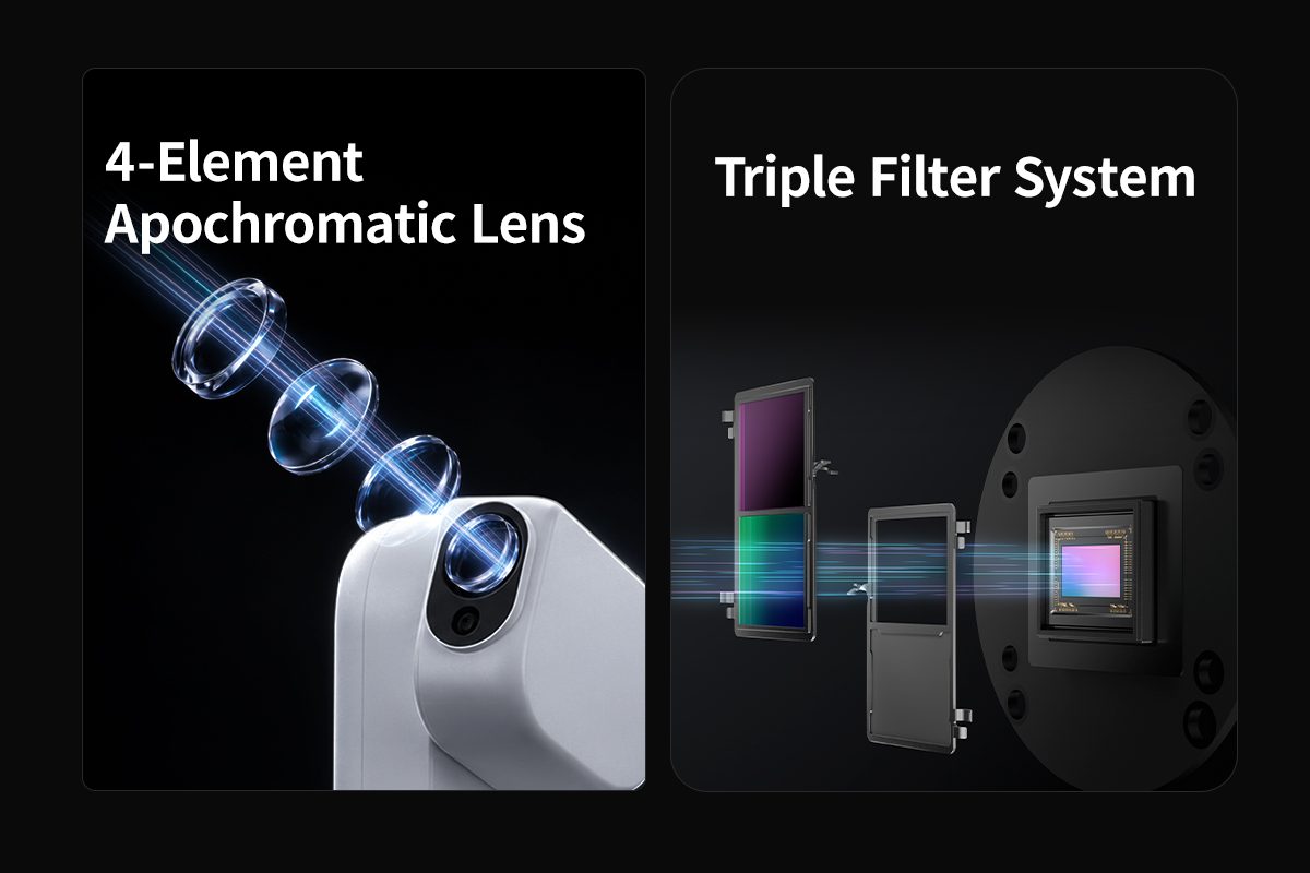 Seestar S50 Pro 4-element apochromatic lens and triple filter system