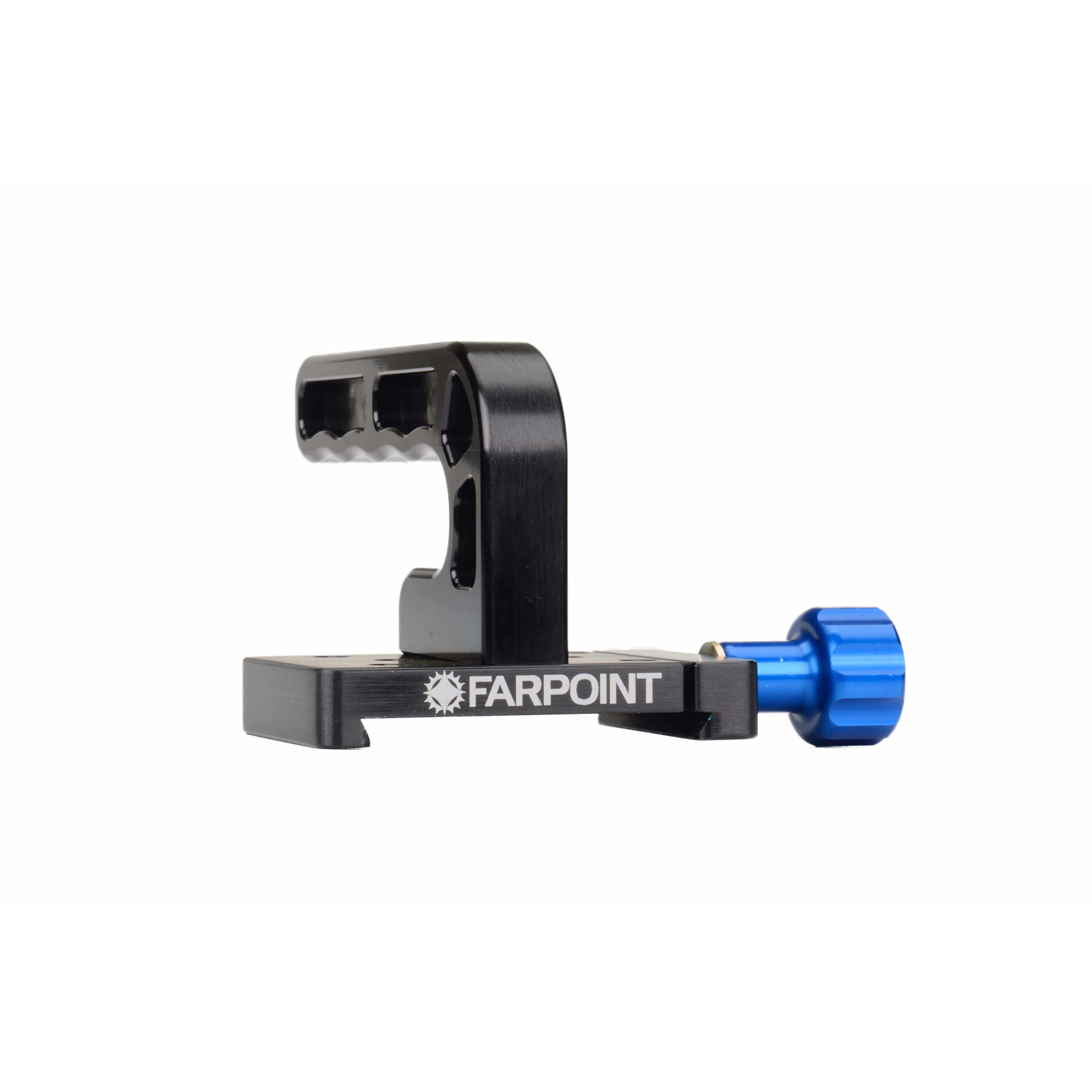 Farpoint L-Handle for Farpoint Dovetail Accessory Adapter — Farpoint dovetail accessory adapter with L-handle installed