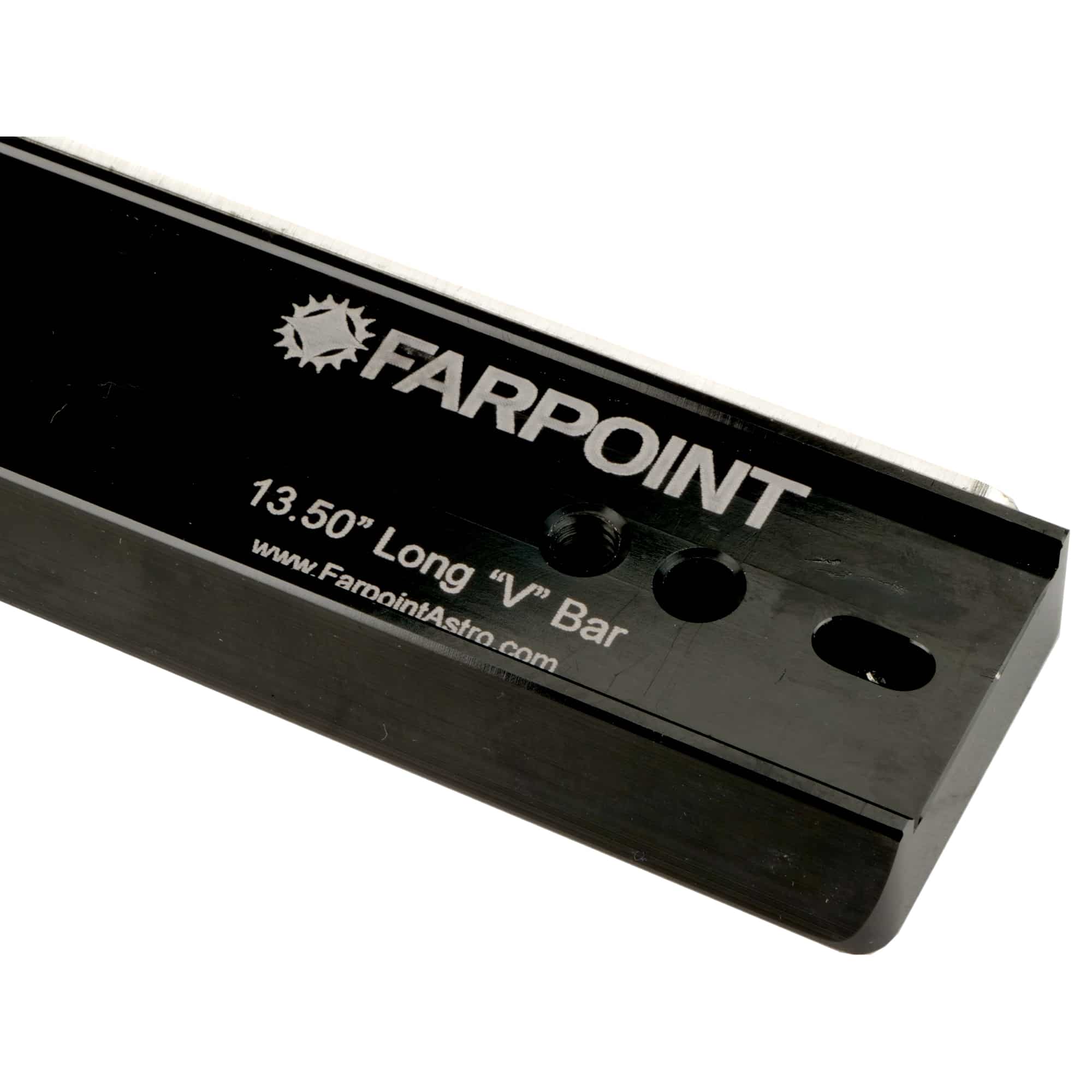 Farpoint Farpoint Vixen Dovetail Plate - Armored Strip - Meade 8 Inch SCT — Farpoint Vixen dovetail plate with armored strip for Meade 8-inch SCT, close-up detail