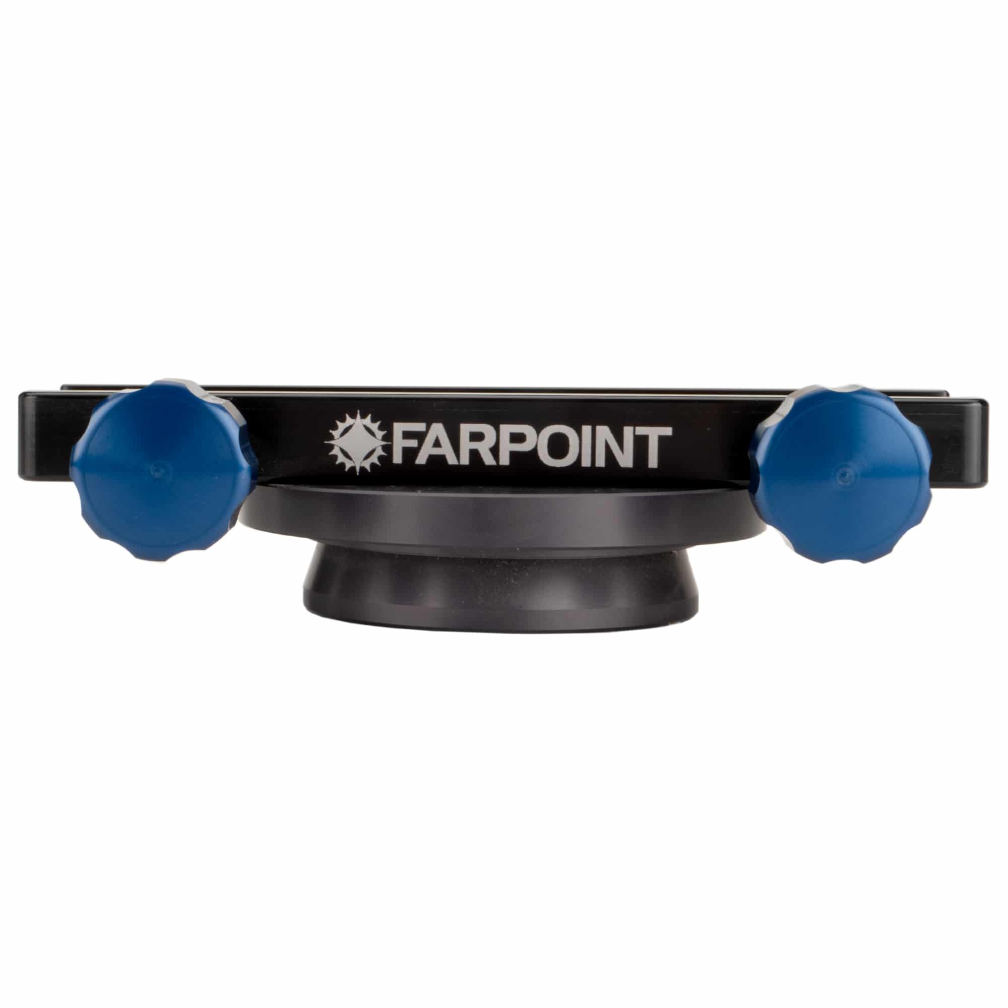 Farpoint Farpoint Vixen Saddle Conversion for Sky-Watcher EQ6 / Orion Atlas — Farpoint Vixen dovetail saddle puck adapter for EQ6, side view