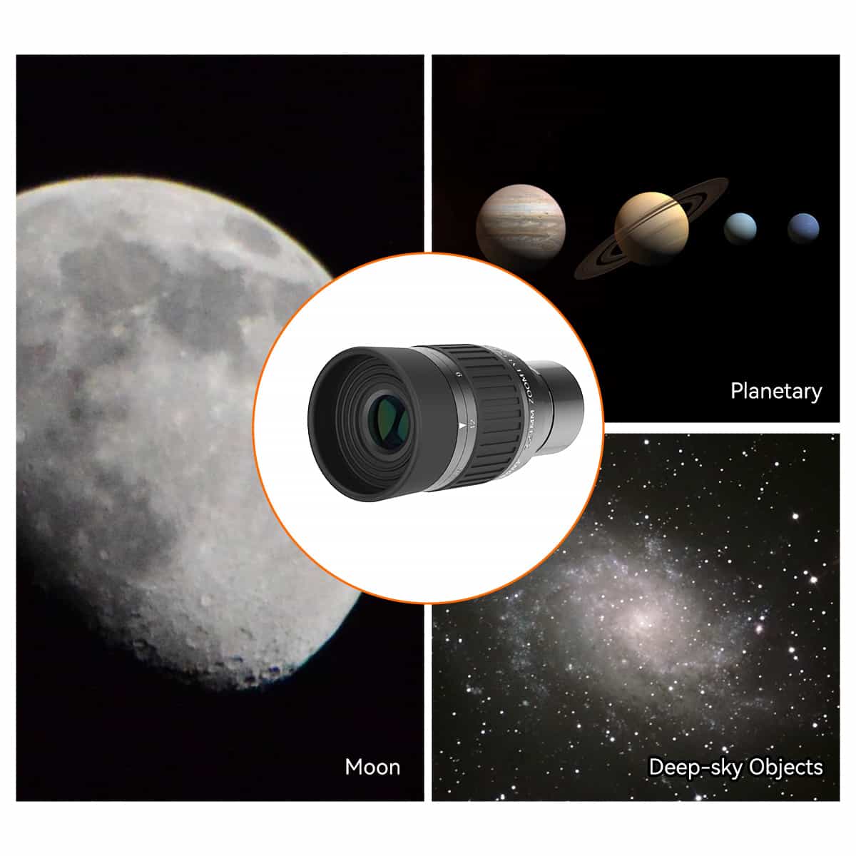 SVBONY SV135 60-40 degree zoom eyepiece side view